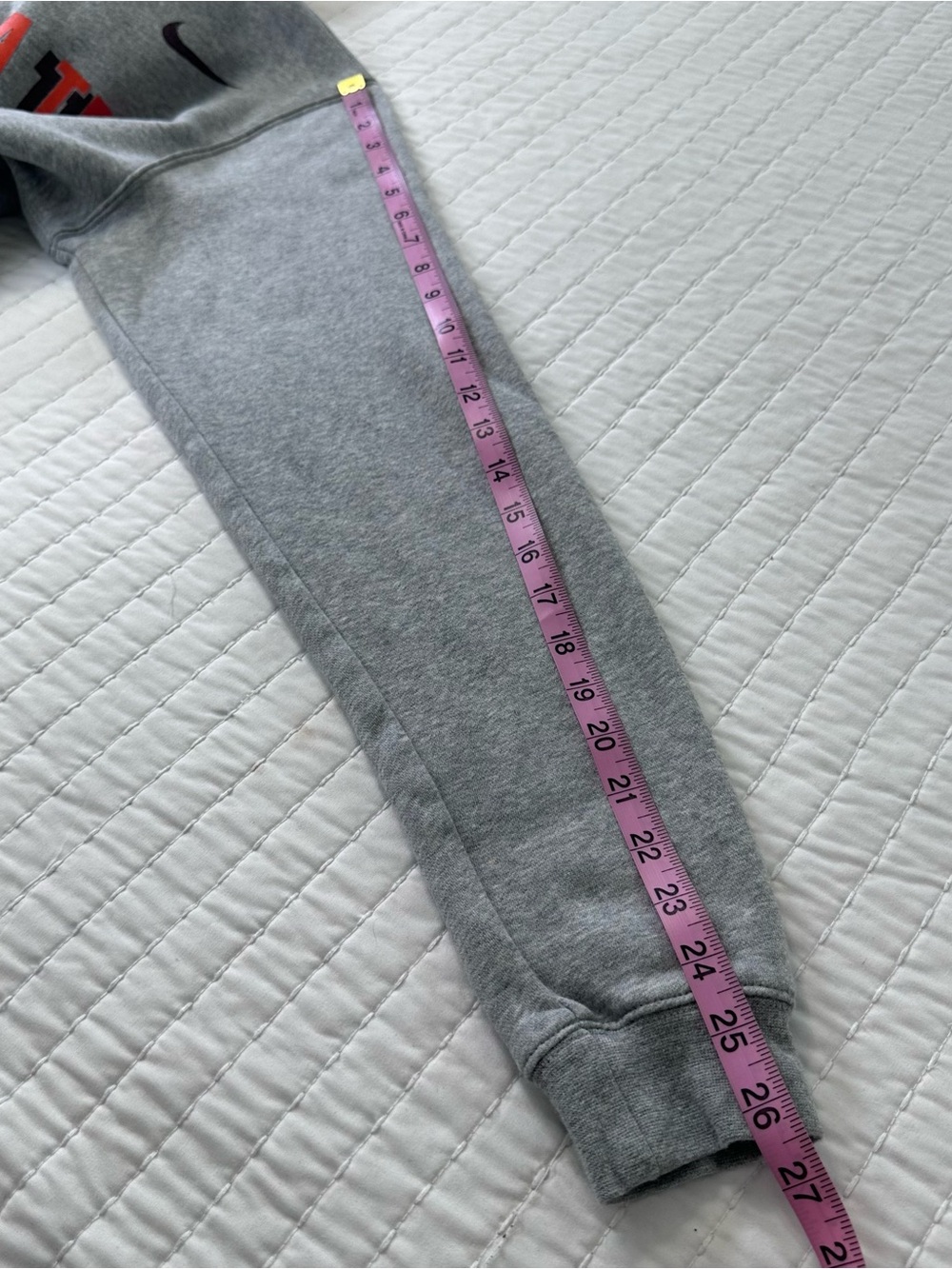 Unisex Nike Gray Fleece PO Hoodie with Orange Virginia Tech Script In Size S - Picture 9 of 12